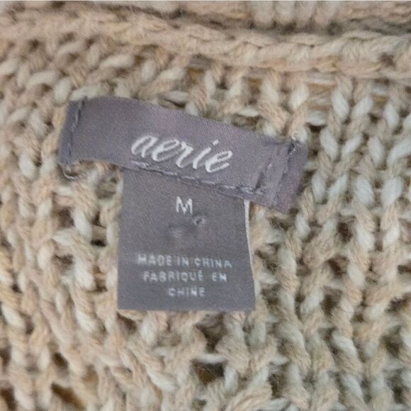 Aerie Tan Midi Shawl Collar Cardigan Sweater - Picture 6 of 7